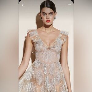 Fleur du Mal Pleated Tulle Gown